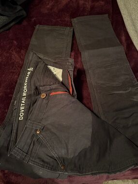 Dovetail Workwear Women's Straight Leg Pants in Dark Grey